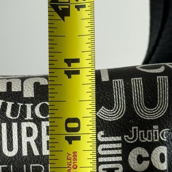 Juicy Couture Weekender Bag Black White Wordplay Print Duffle Gym - Picture 14 of 16